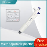 Single-channel adjustable pipette, microvolume pipette,dispenser, full range adjustable from 0.1ul to 10ml