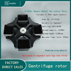 Eppendorf 5810(R) centrifuge available with A-4-62 rotor 4x250ml square basket horizontal rotor
