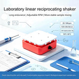 Mini reciprocating linear shaker suitable for centrifuge tubes and petri dishes, with rechargeable battery and adjustable speed, wireless shaker for incubators