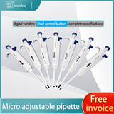 Single-channel adjustable pipette, microvolume pipette,dispenser, full range adjustable from 0.1ul to 10ml