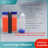 Square Centrifuge Adapter for 500 mL to 15 mL and 50 mL Tubes, Compatible with Eppendorf A-4-81 S-4x500 Rectangular Baskets