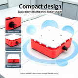 Mini reciprocating linear shaker suitable for centrifuge tubes and petri dishes, with rechargeable battery and adjustable speed, wireless shaker for incubators