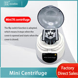 Pocket Mini Centrifuge Mini7K Low-Speed 7000 rpm Compound Rotor Centrifuge Laboratory PCR Centrifuge